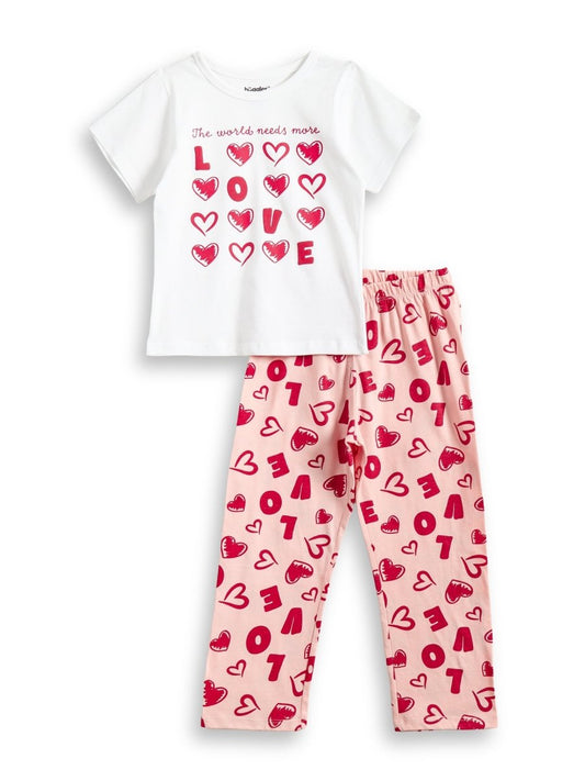 Heart Pop Girls Pajama Set - Huggler
