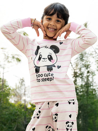 Cute Panda Girls Pajama Set