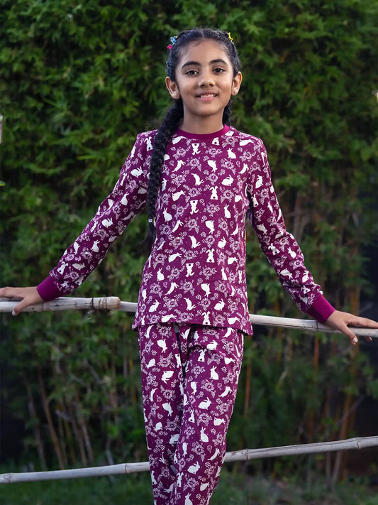Bunny Love Girls Pajama Set.
