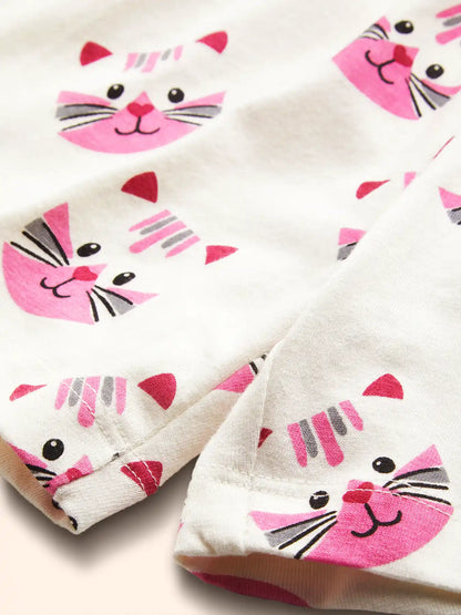 Cat Pocket Girls Shorts Set
