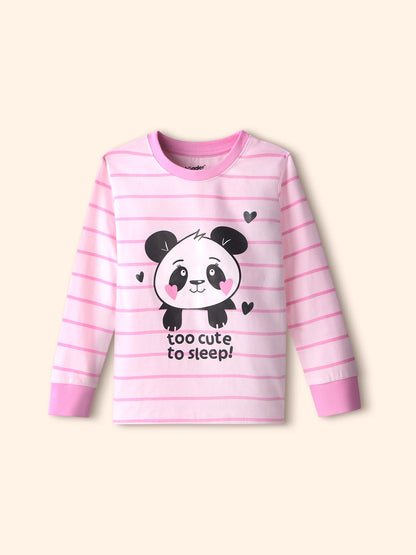 Cute Panda Girls Pajama Set.