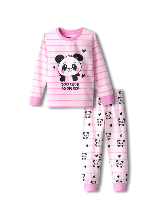 Cute Panda Girls Pajama Set
