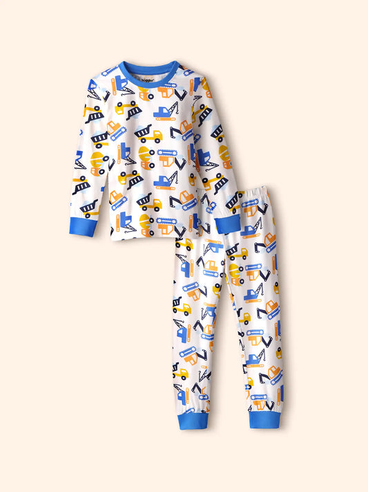 Excavators Boys Pajama Set.