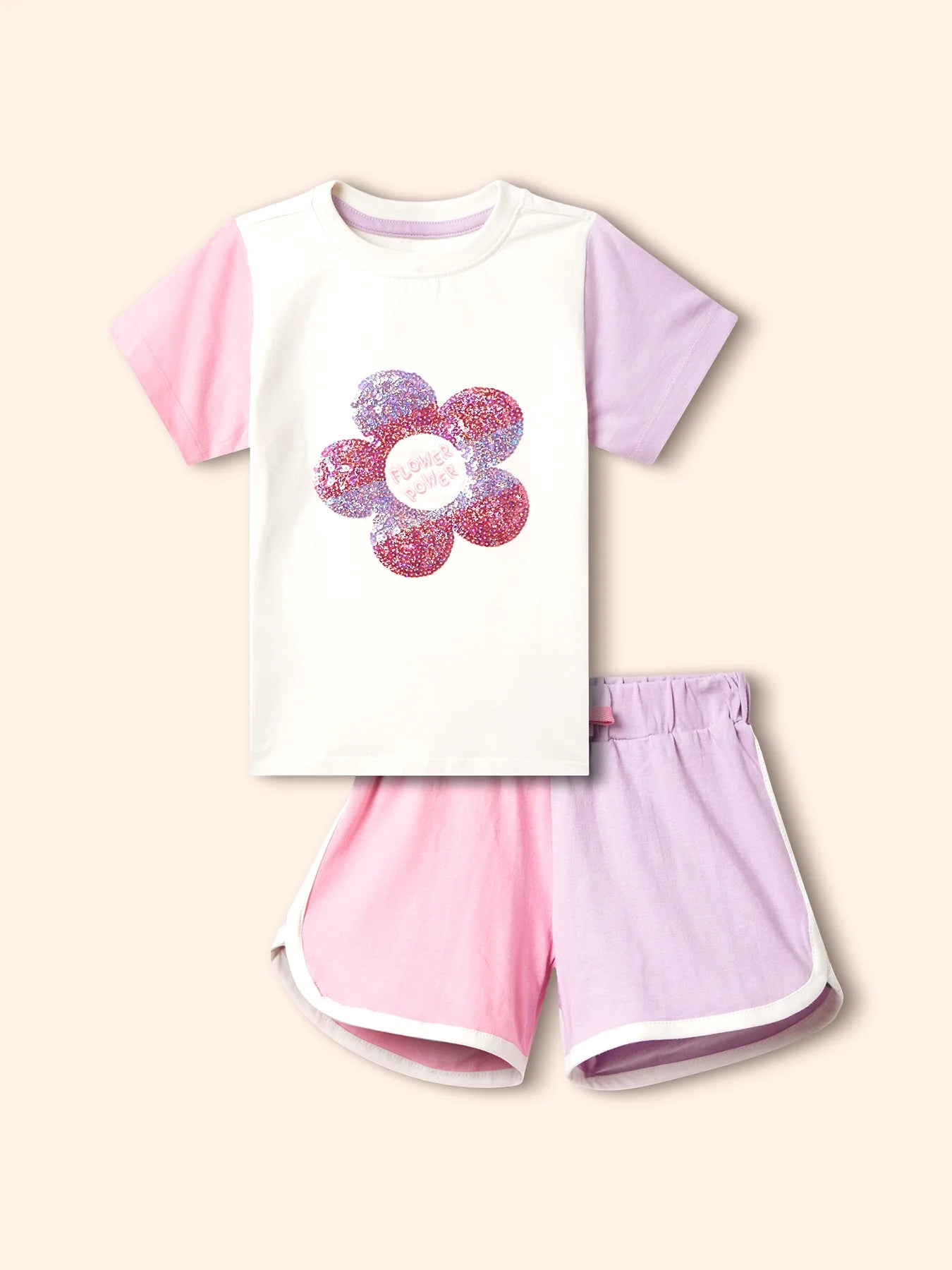 Flower Power Girls Shorts Set