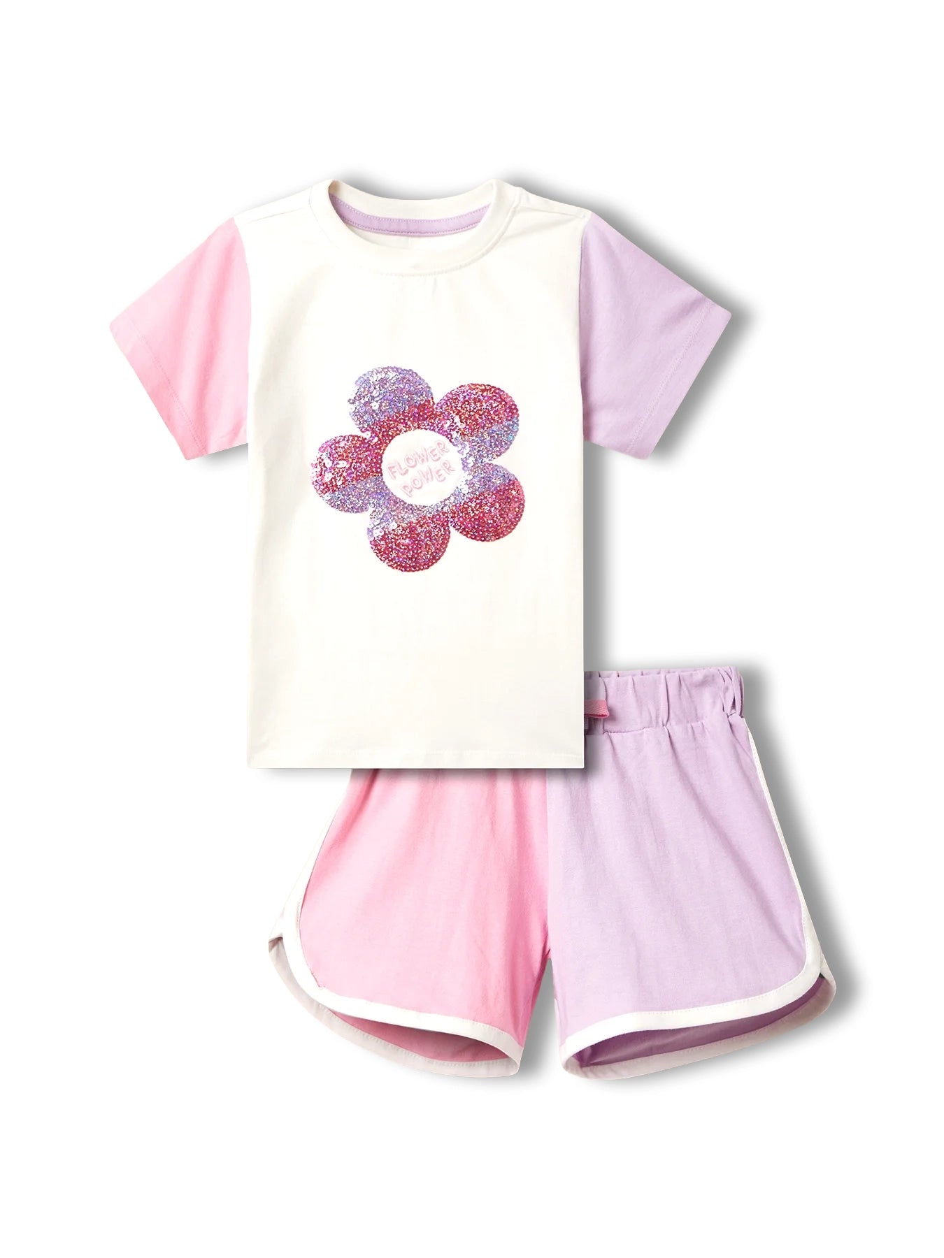 Flower Power Girls Shorts Set