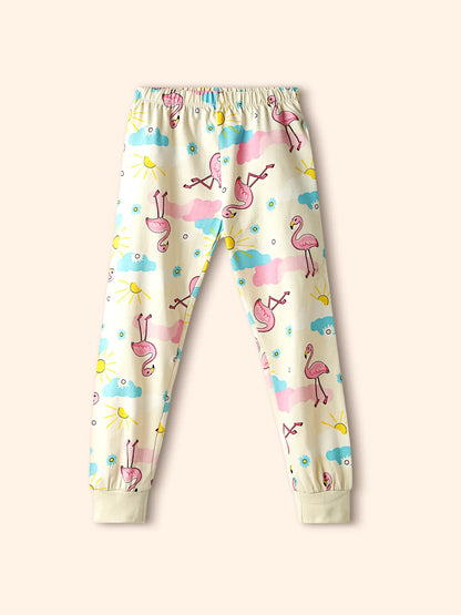 Flamingo Vibes Girls Pajama Set.
