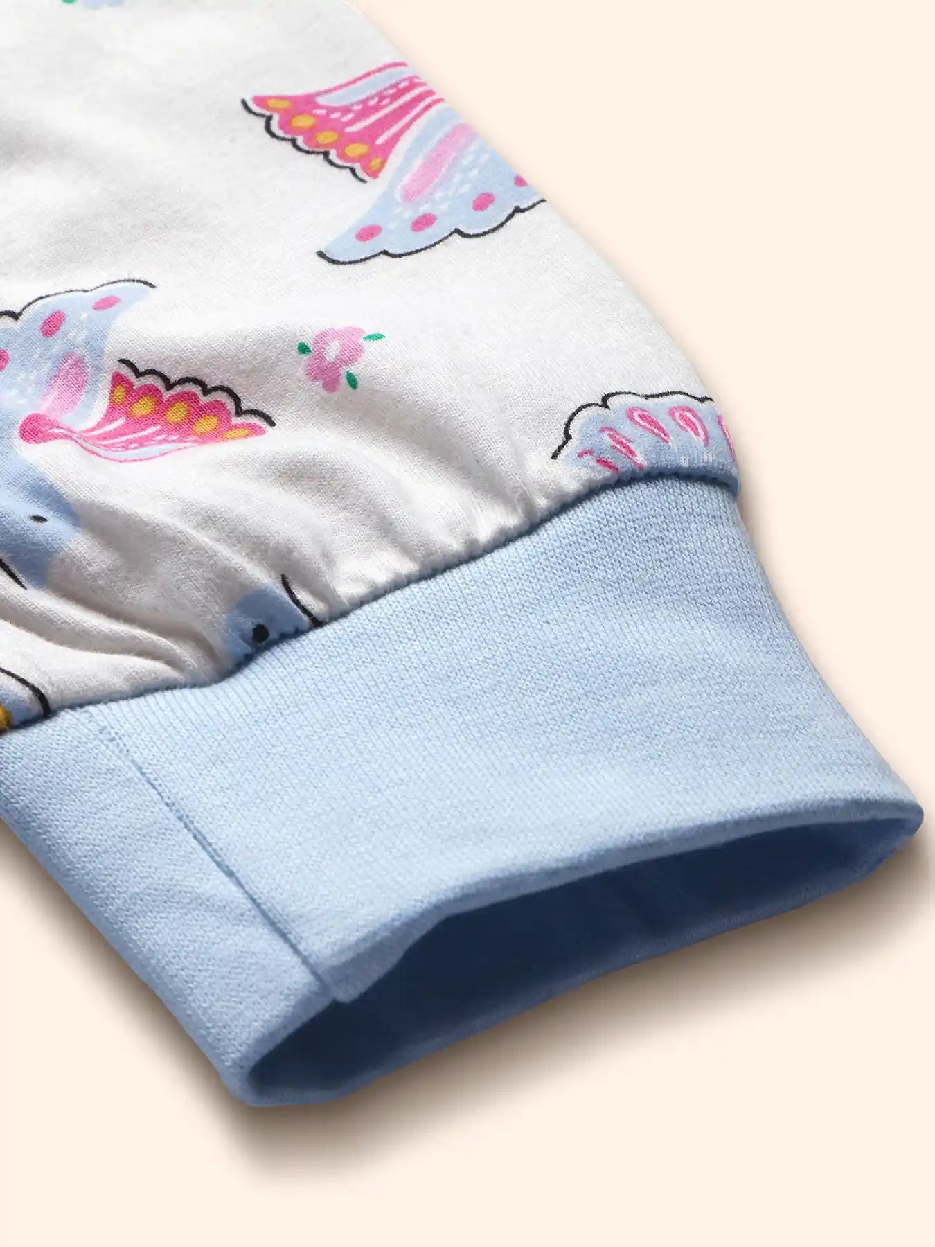 Floral Bird Girls Pajama Set.