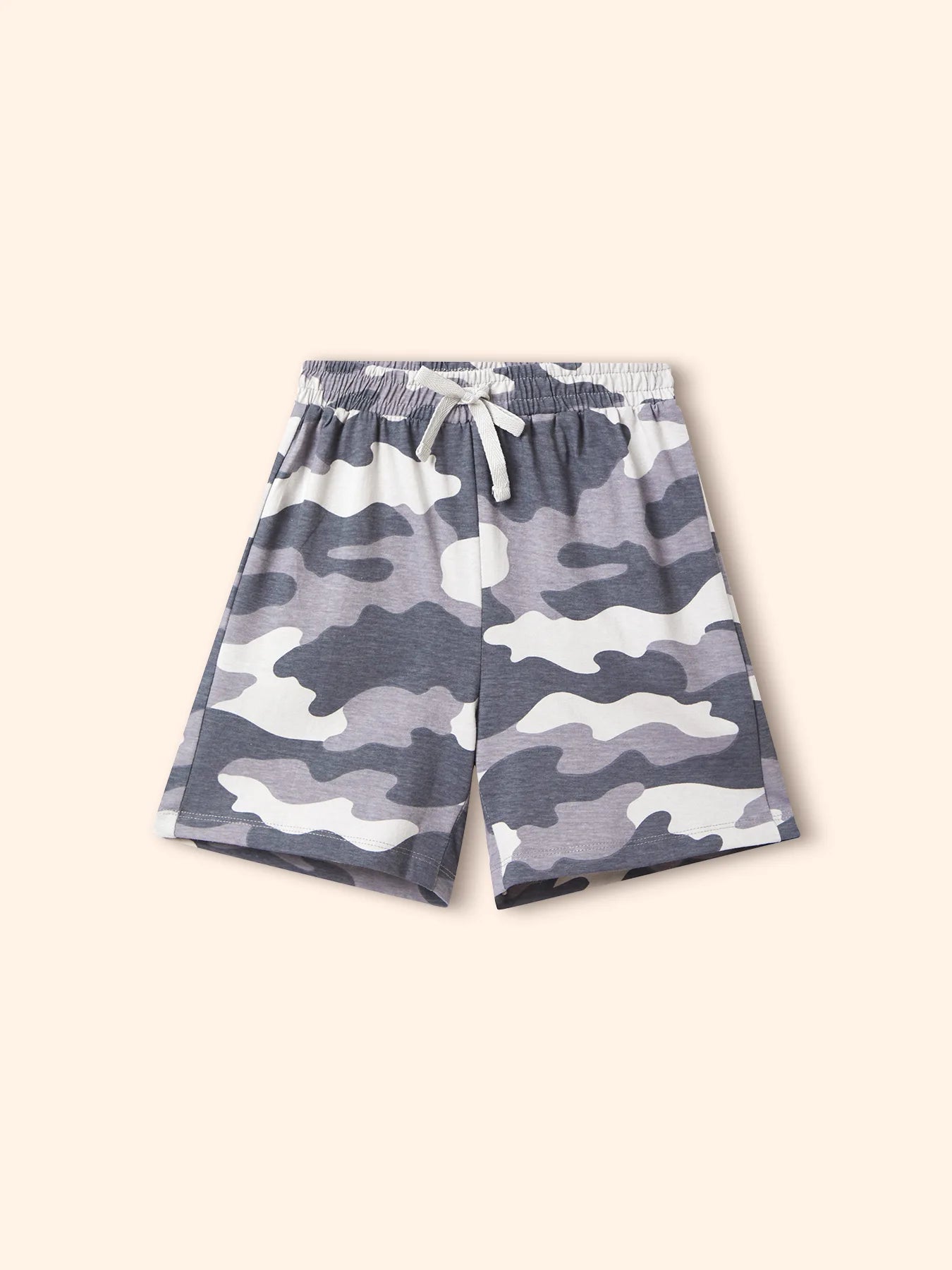 Gray Camo  Boys Shorts Set