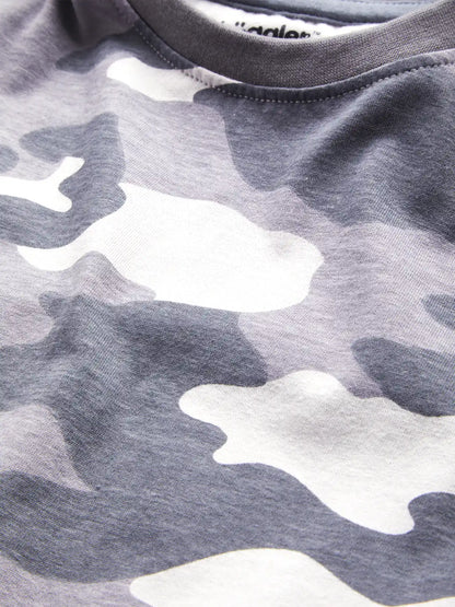 Gray Camo  Boys Shorts Set