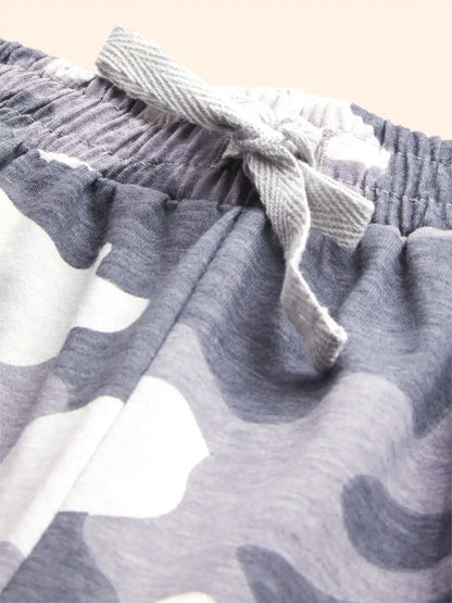 Gray Camo  Boys Shorts Set