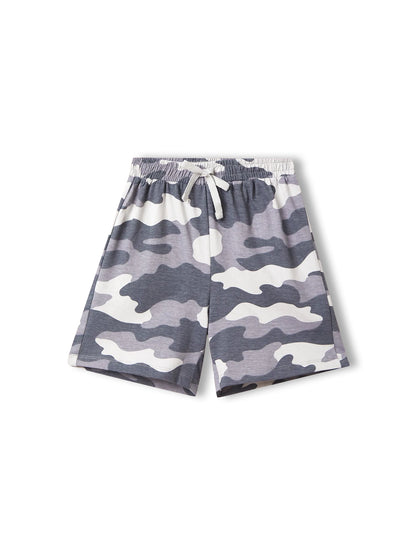 Gray Camo  Boys Shorts Set