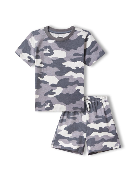 Gray Camo  Boys Shorts Set