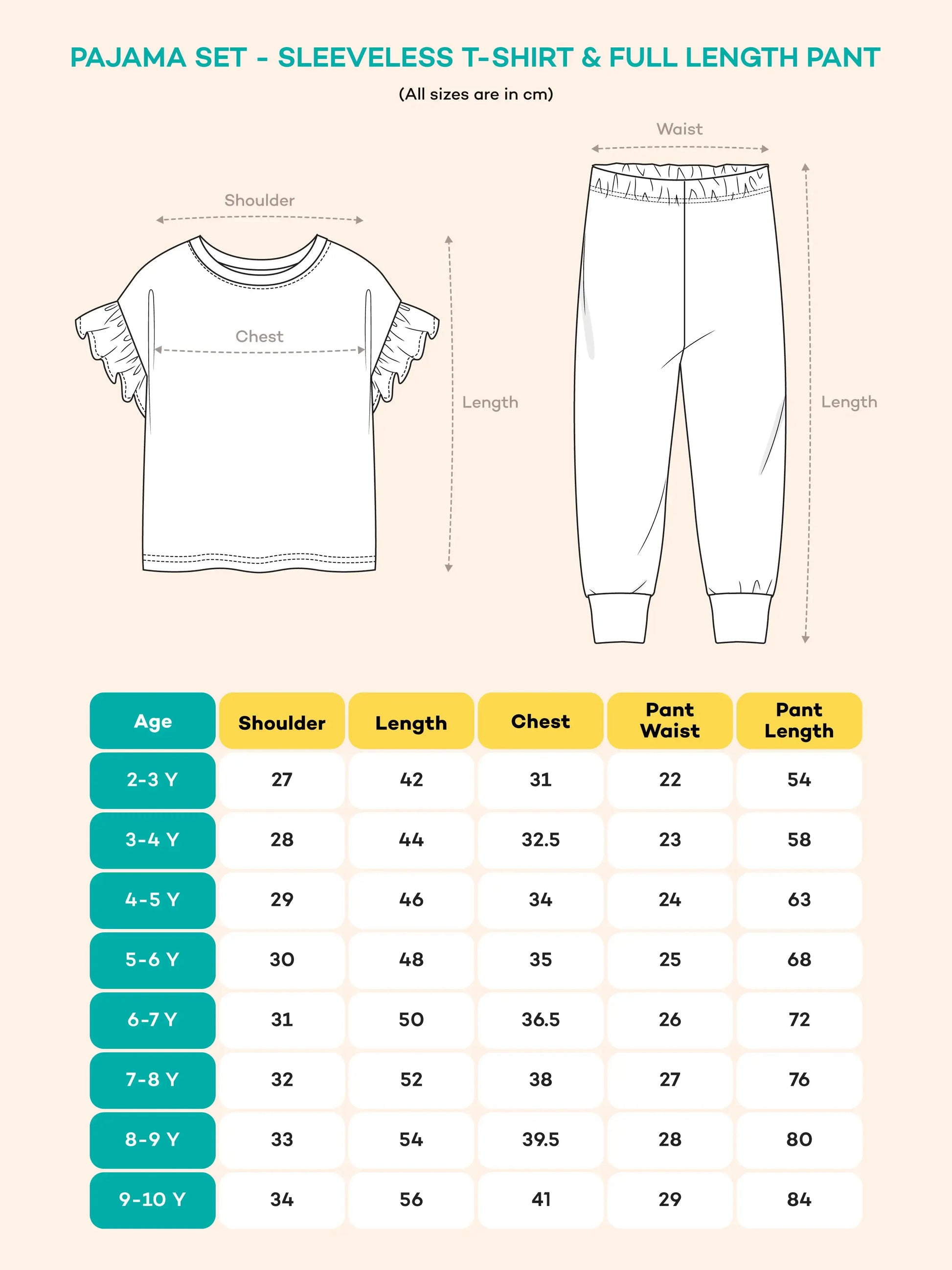 Magic Moon Girls Pajama Set.
