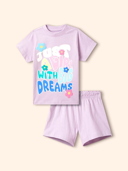 Just a Girl Girls Shorts Set