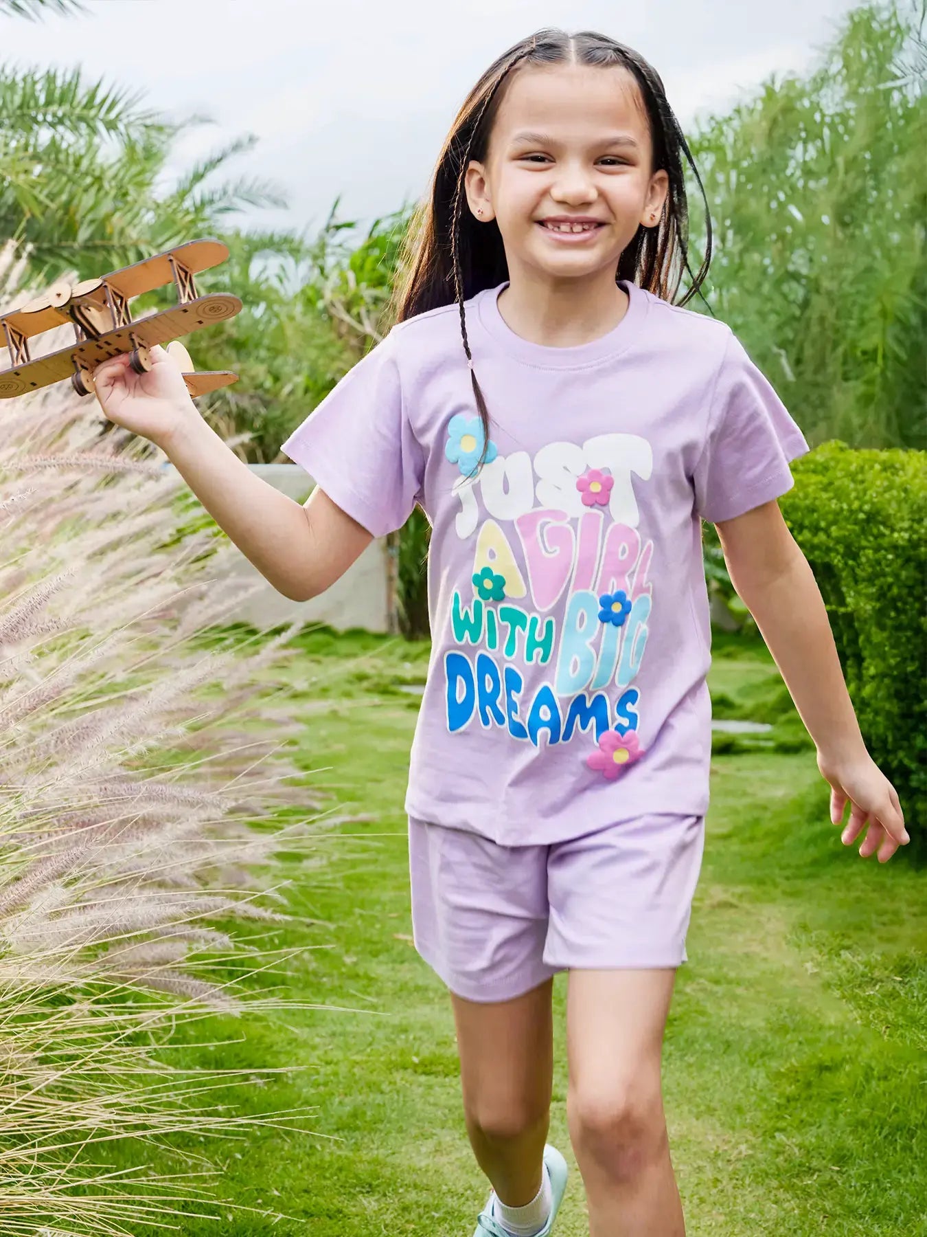 Just a Girl Girls Shorts Set