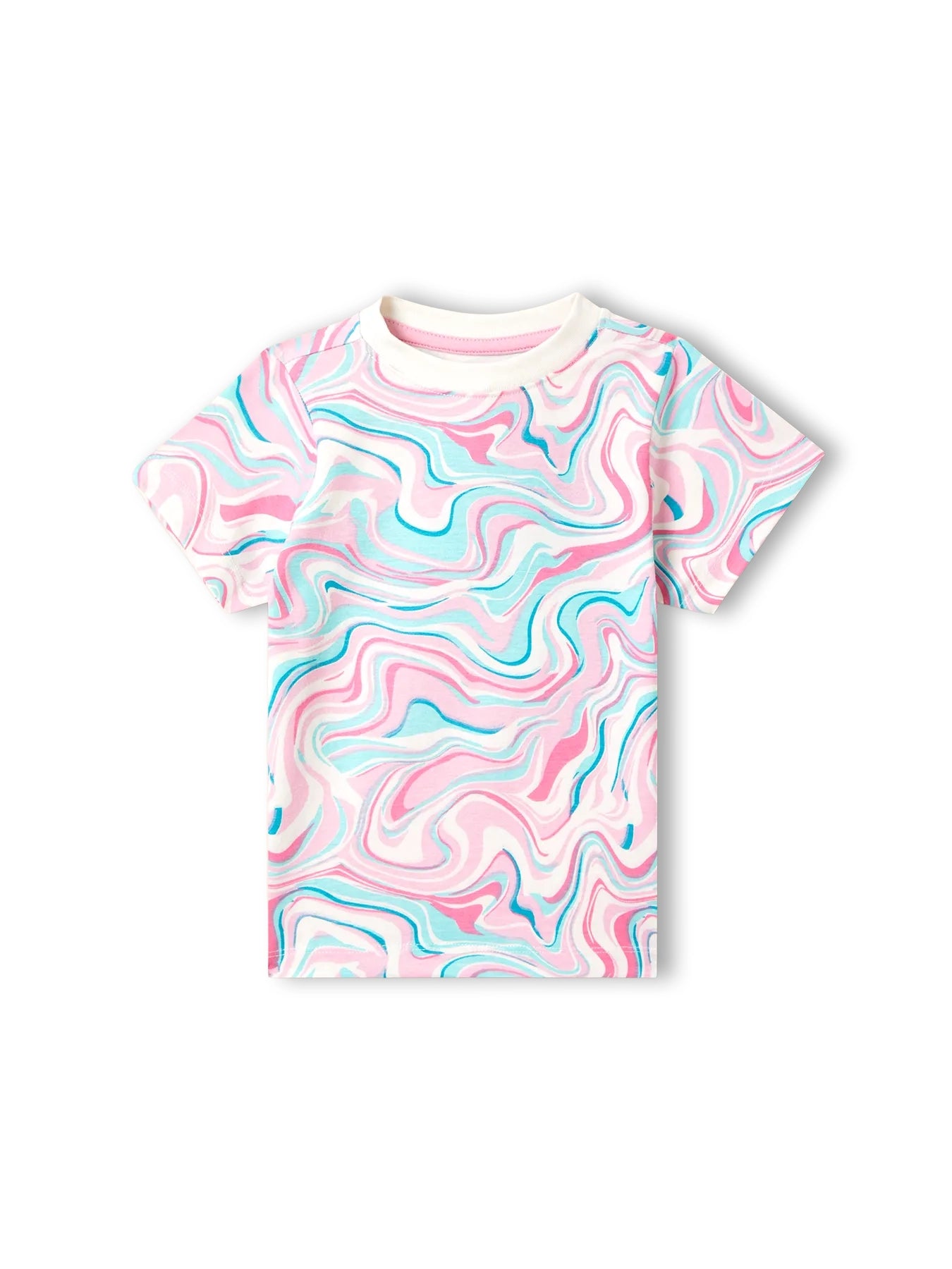 Marble Print Girls Shorts Set