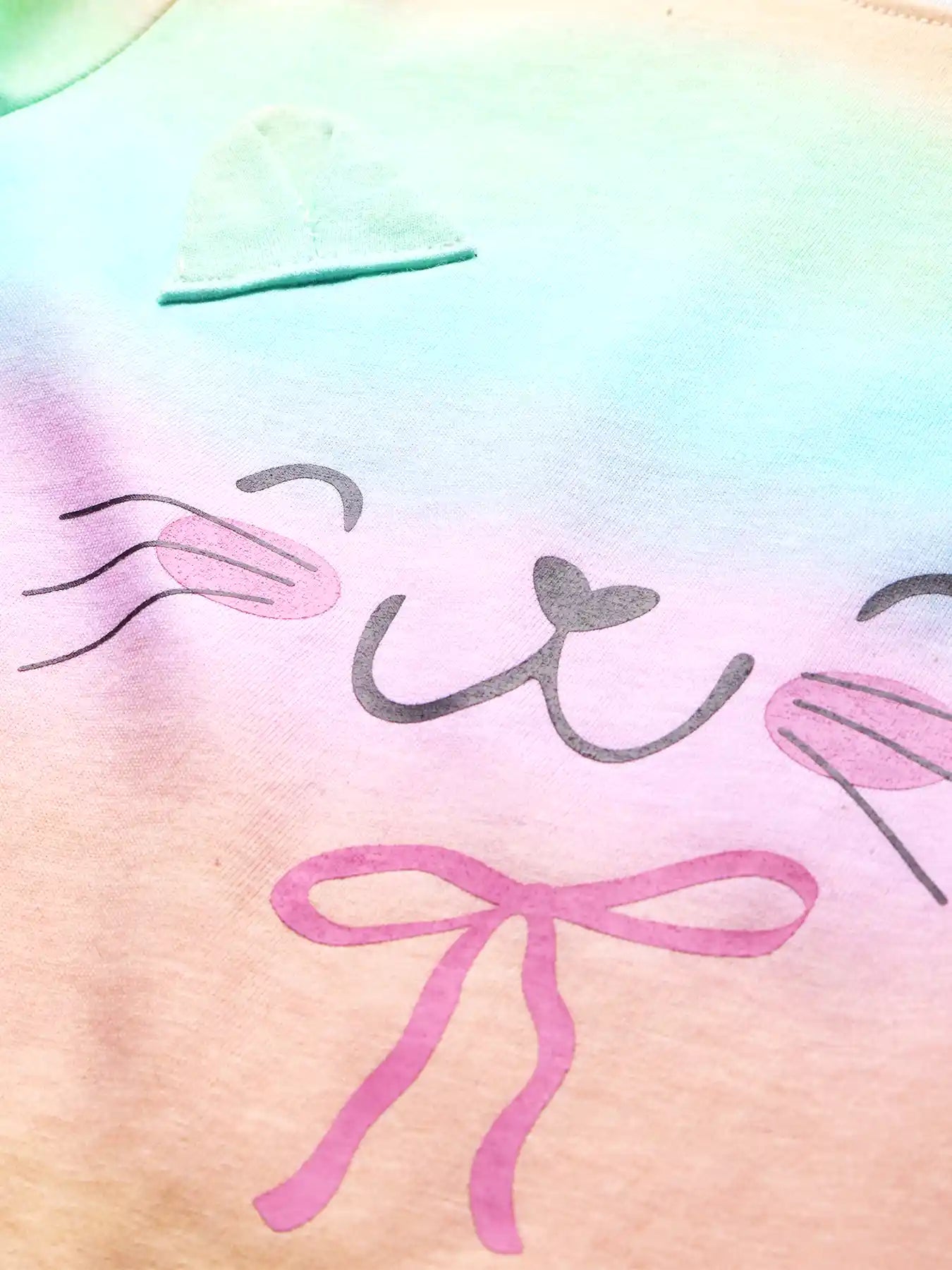 Rainbow Cat Girls Pajama Set.