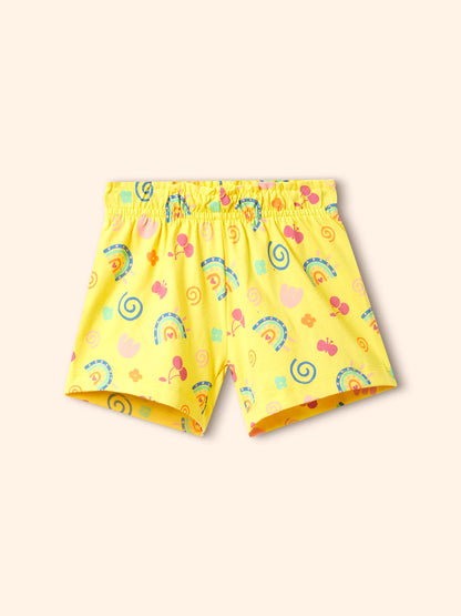 Rainbow Cherry Girls Shorts Set
