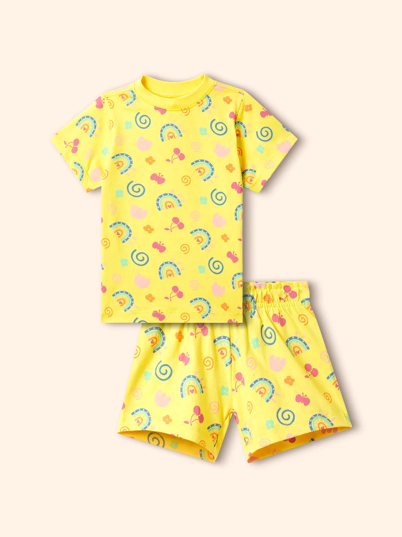 Rainbow Cherry Girls Shorts Set