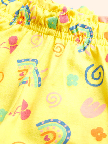 Rainbow Cherry Girls Shorts Set