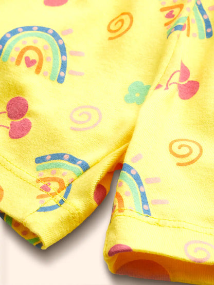 Rainbow Cherry Girls Shorts Set