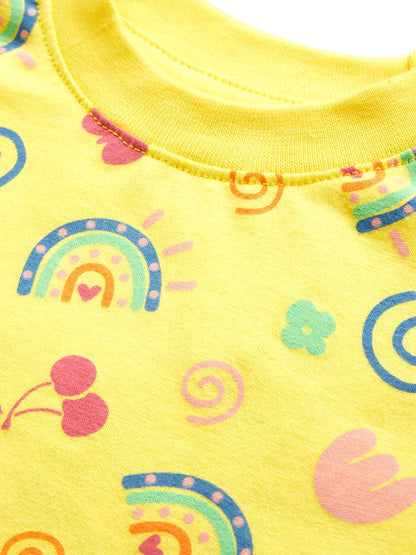 Rainbow Cherry Girls Shorts Set