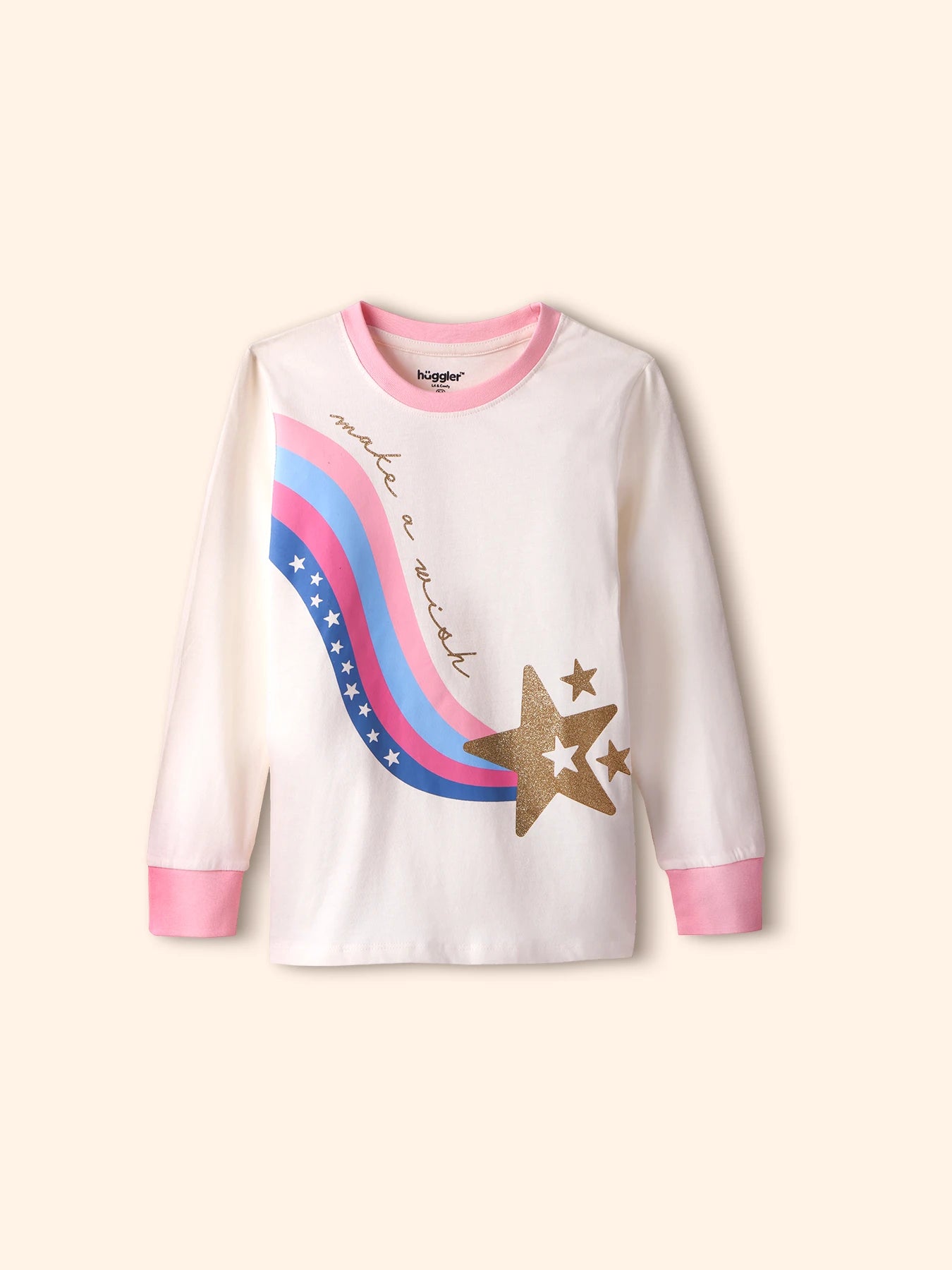Rainbow Star Girls Pajama Set.