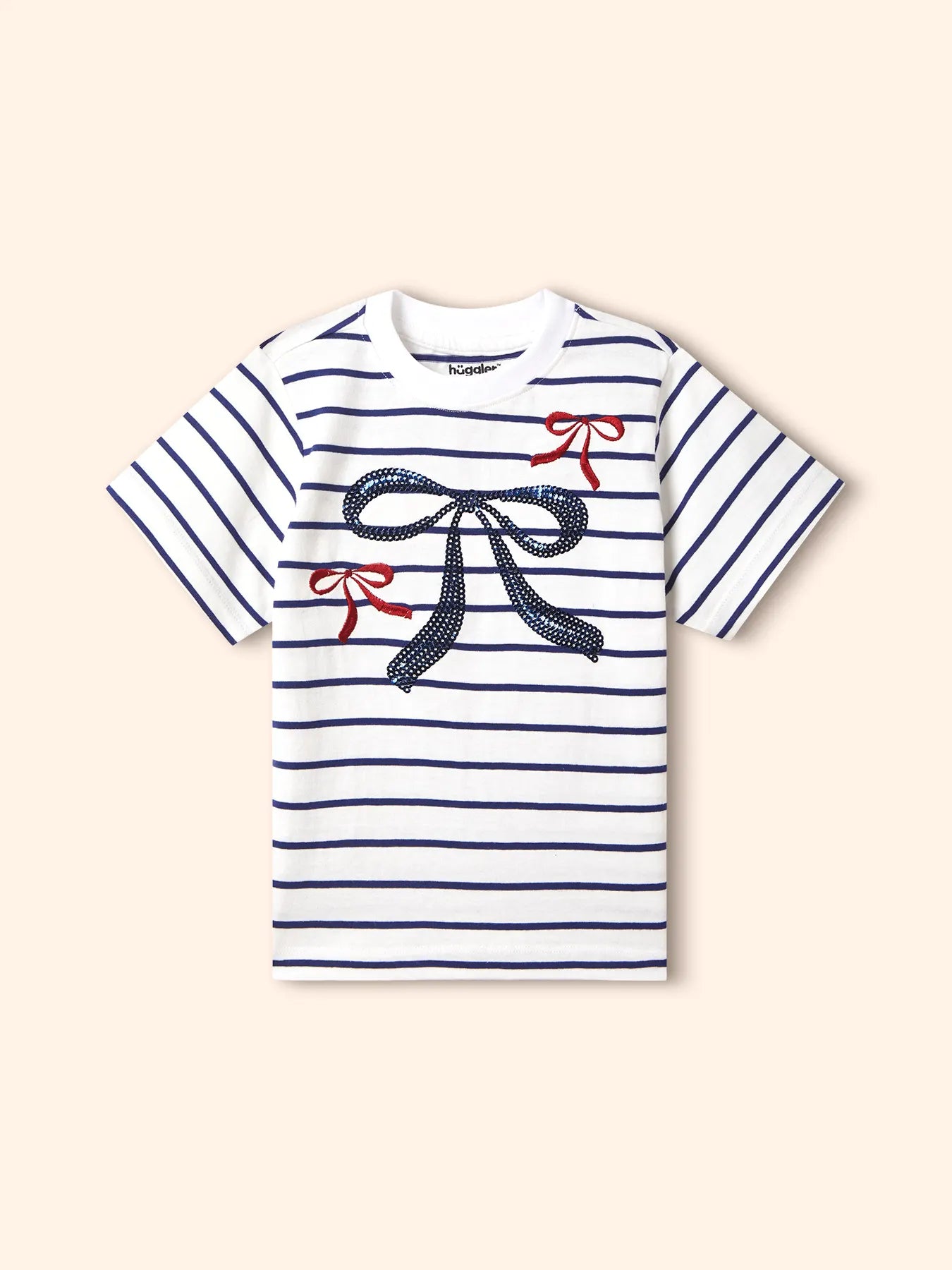 Sequin Bow Girls Shorts Set