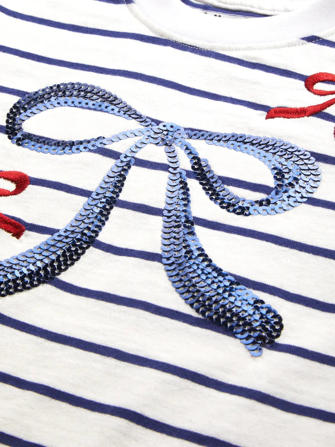 Sequin Bow Girls Shorts Set