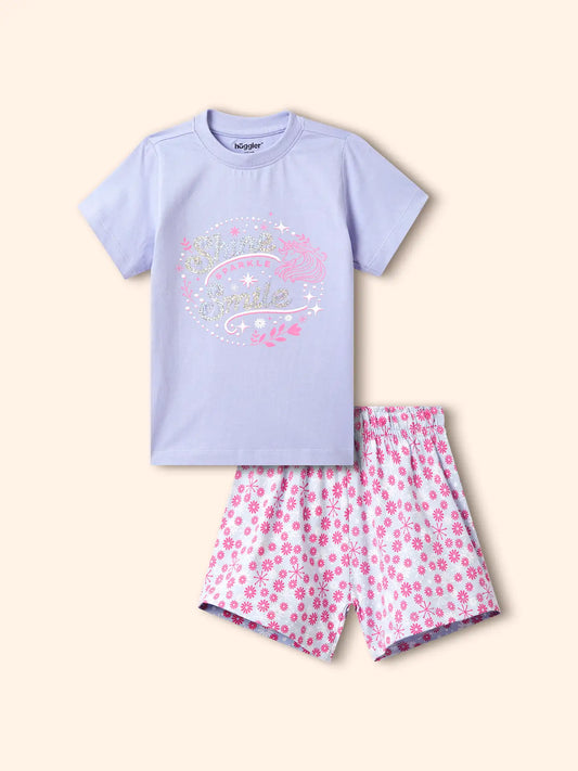 Shine & Smile Girls Shorts Set