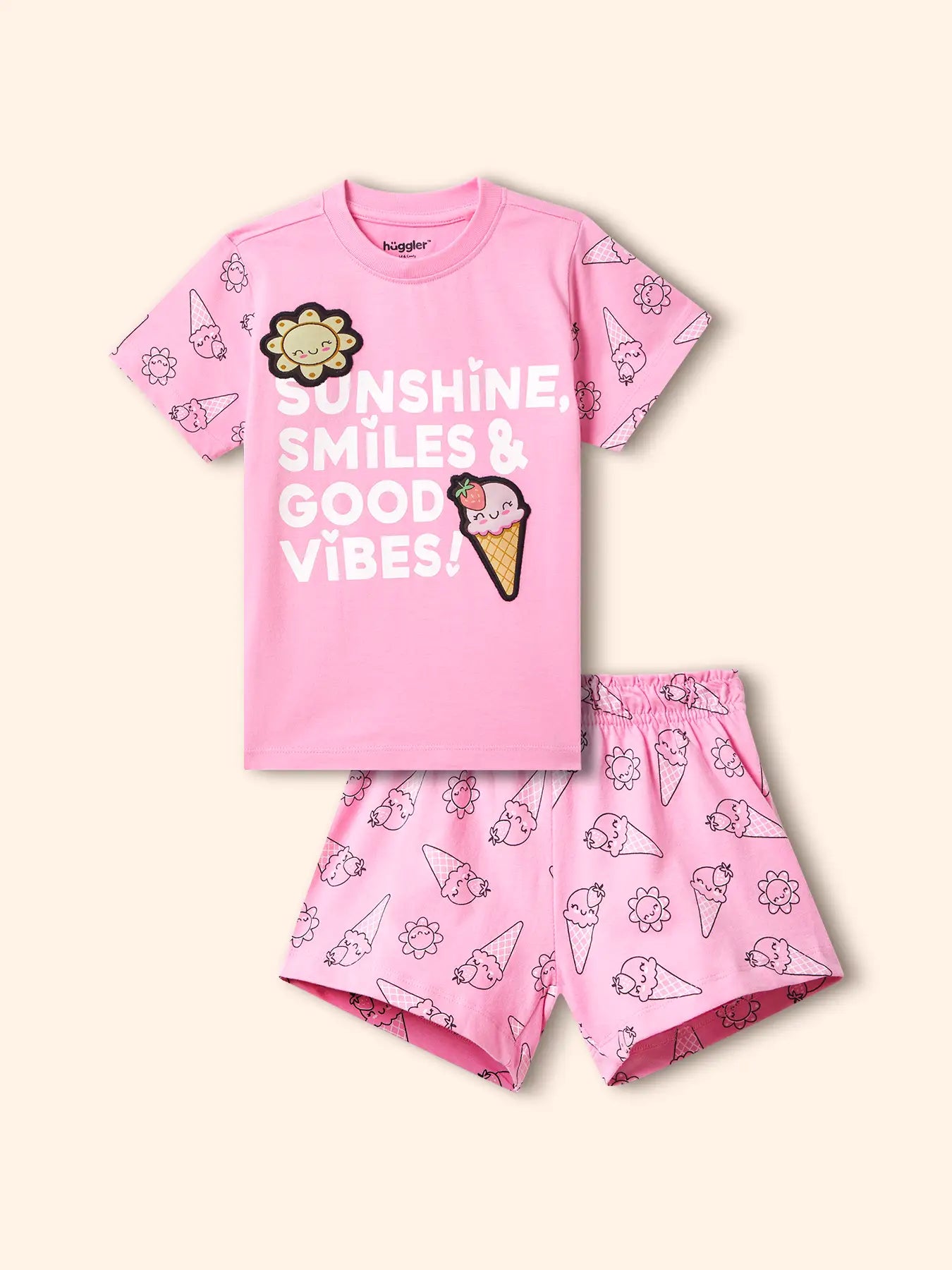 Sunshine Smiles Girls Shorts Set
