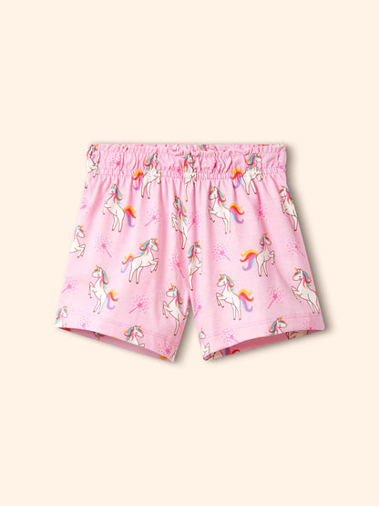 Unicorn Magic Girls Shorts Set