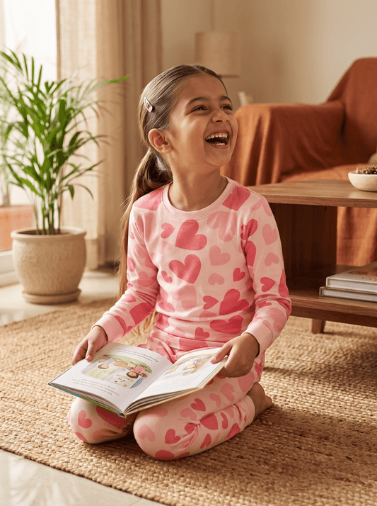 All Hearts Girls Pajama Set - Huggler