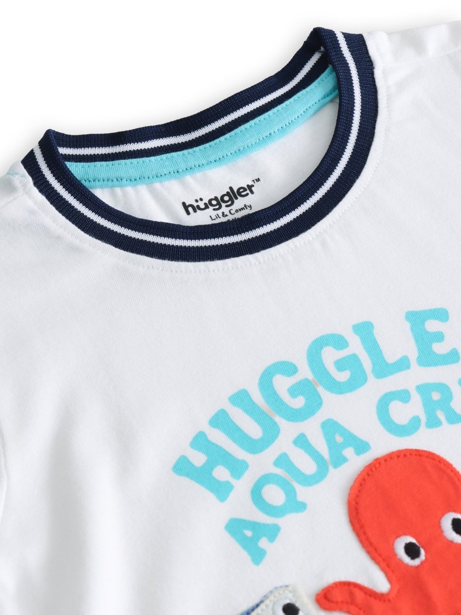 Aqua Crew Boys T Shirt - Huggler