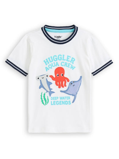Aqua Crew Boys T Shirt - Huggler