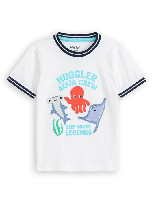 Aqua Crew Boys T Shirt - Huggler