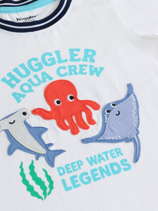 Aqua Crew Boys T Shirt - Huggler