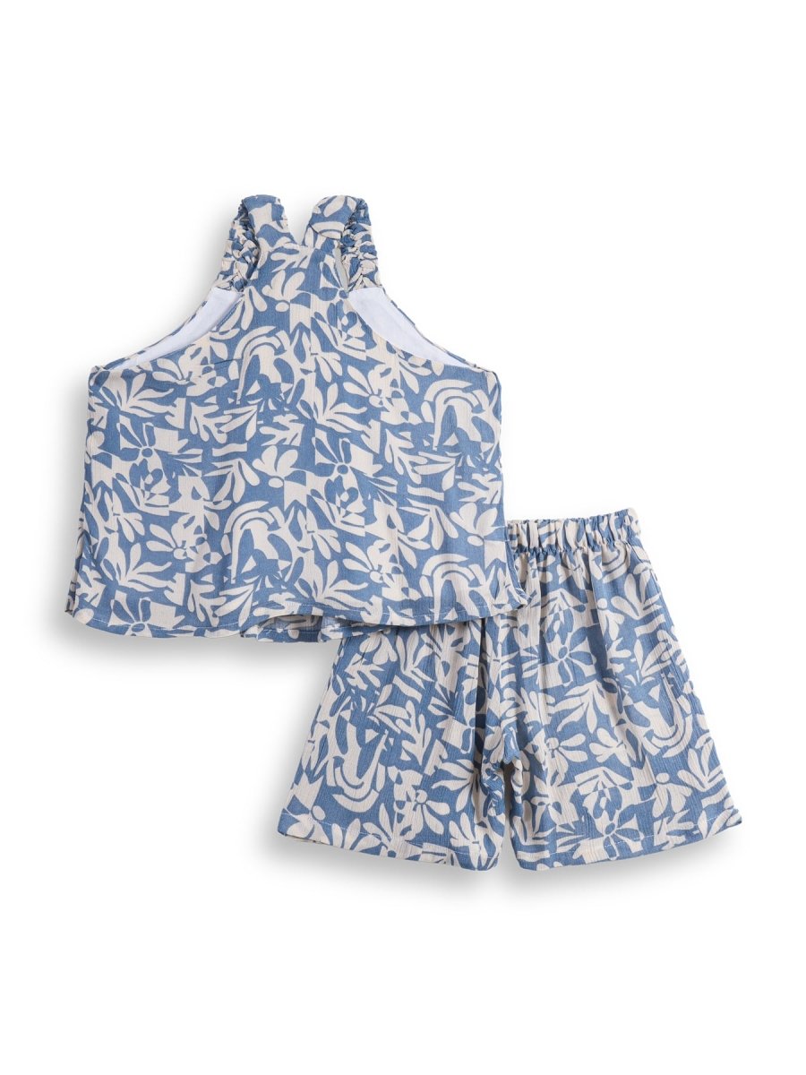 Blue Fern Girls Woven Shorts Set - Huggler