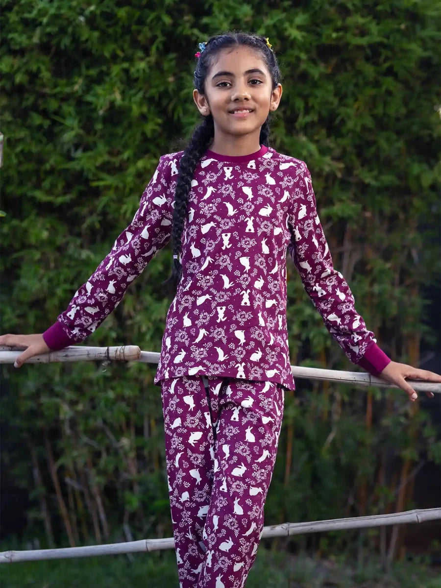Bunny Love Girls Pajama Set - Huggler