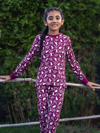Bunny Love Girls Pajama Set - Huggler
