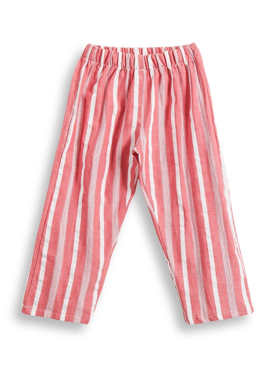 Candy Stripe Girls Woven Co - ord Set - Huggler