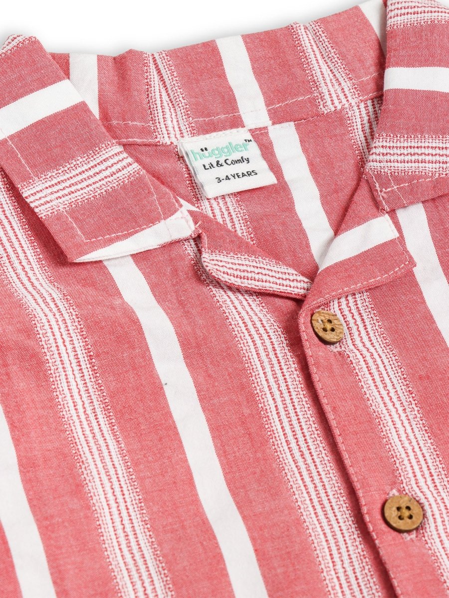 Candy Stripe Girls Woven Co - ord Set - Huggler