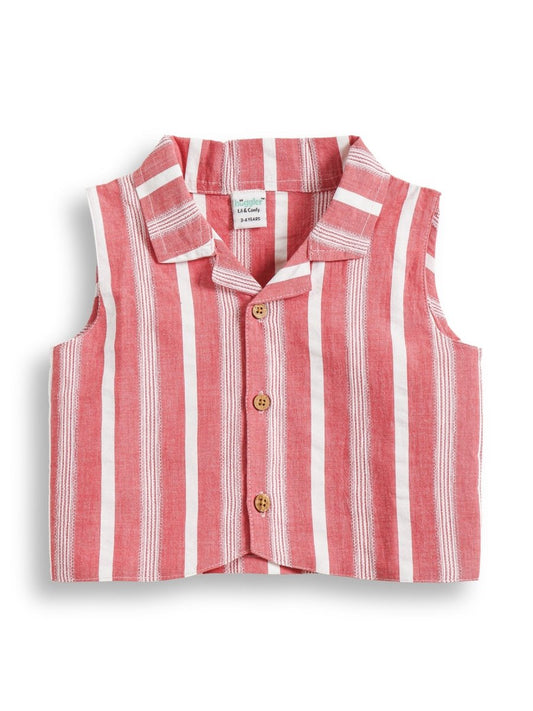 Candy Stripe Girls Woven Co - ord Set - Huggler