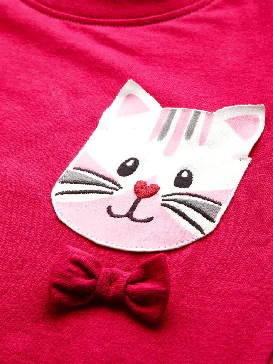 Cat Pocket Girls Shorts Set - Huggler