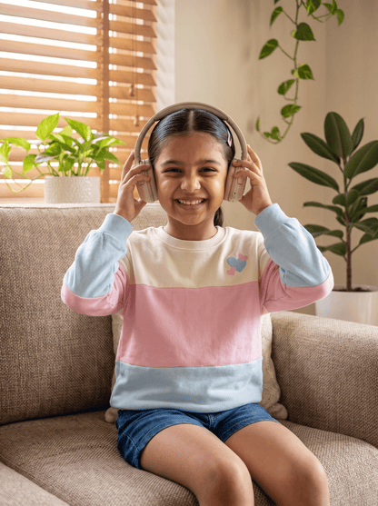 Color Block Girls Sweatshirt - Huggler