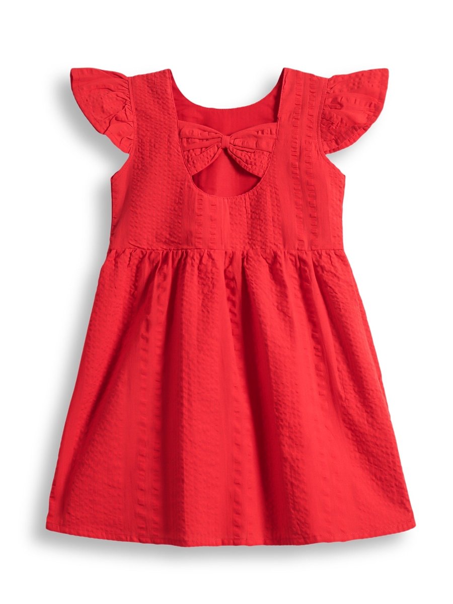 Coral Bloom Girls Woven Dress - Huggler