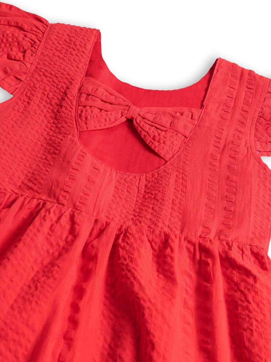 Coral Bloom Girls Woven Dress - Huggler