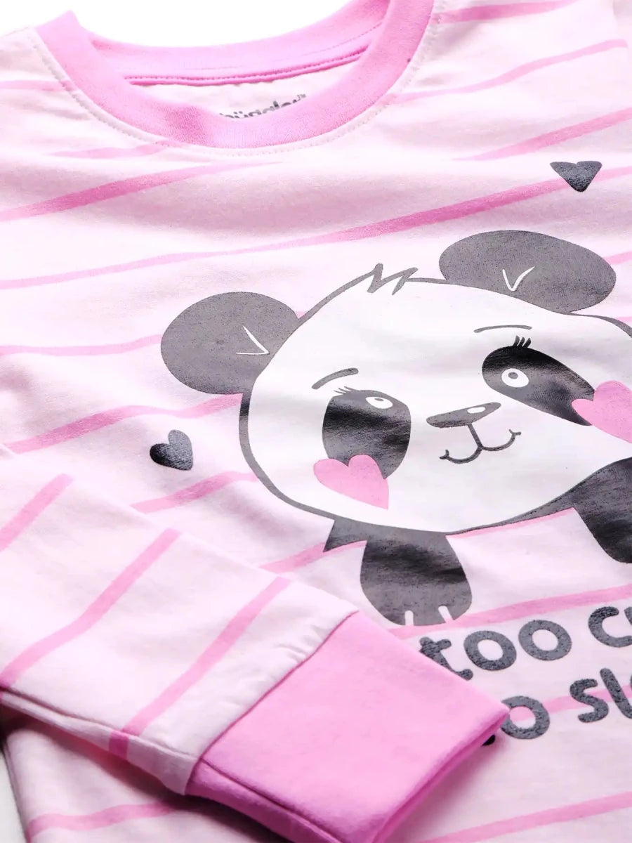 Cute Panda Girls Pajama Set - Huggler