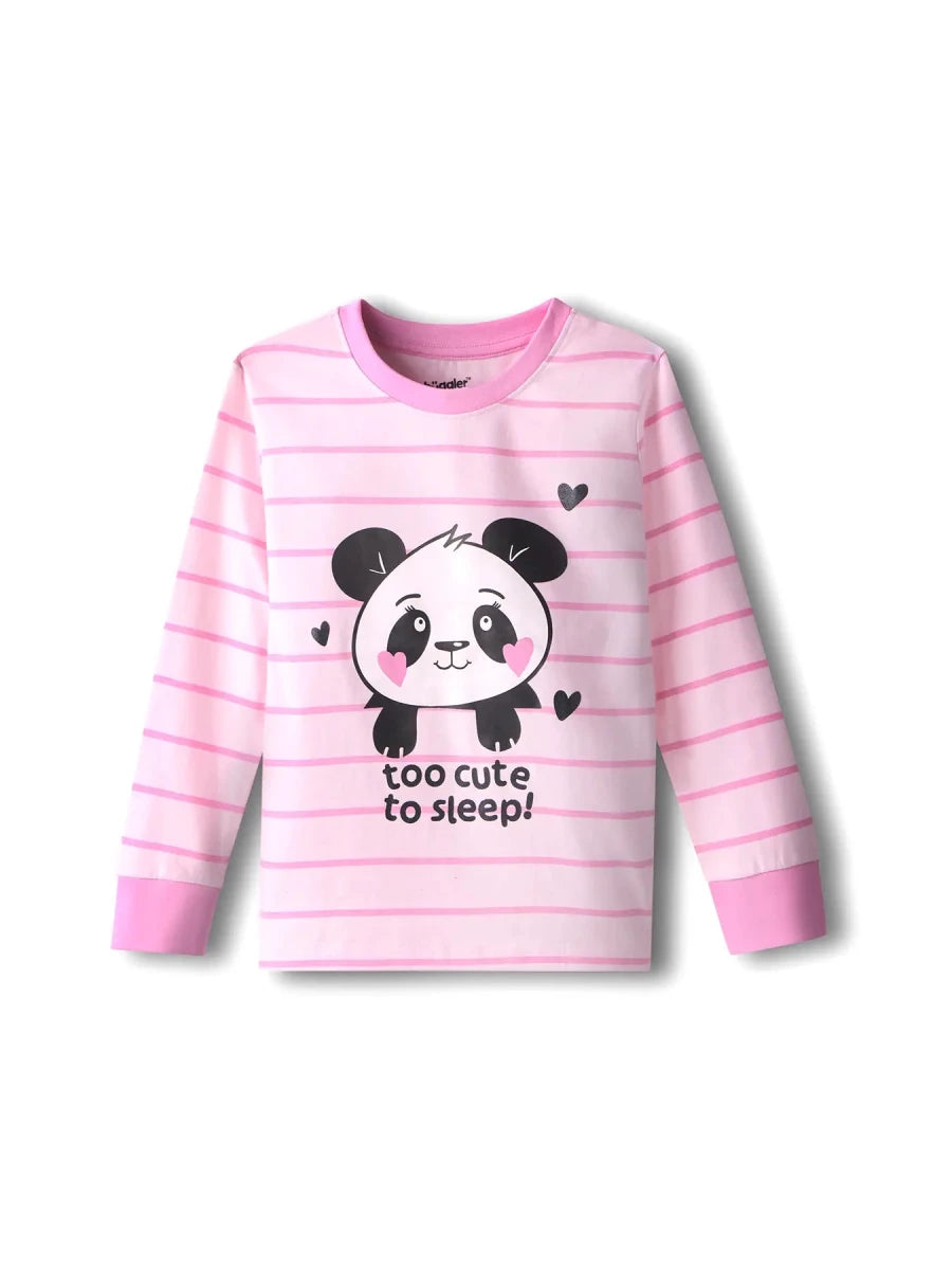 Cute Panda Girls Pajama Set - Huggler