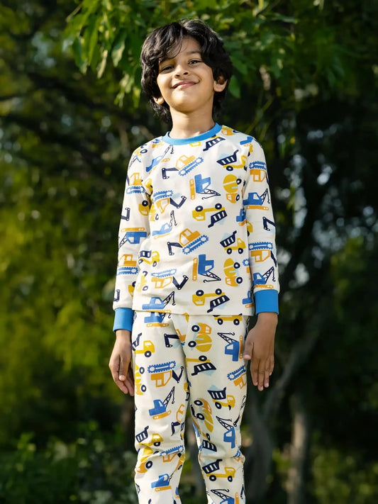 Excavators Boys Pajama Set - Huggler